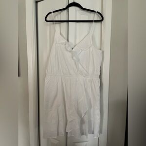 Express white eyelet faux wrap dress - NWT